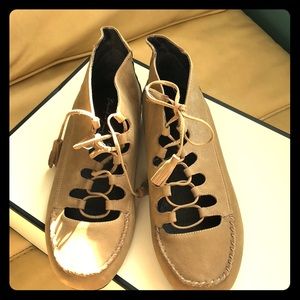 Elizabeth & James leather lace-up booties leather